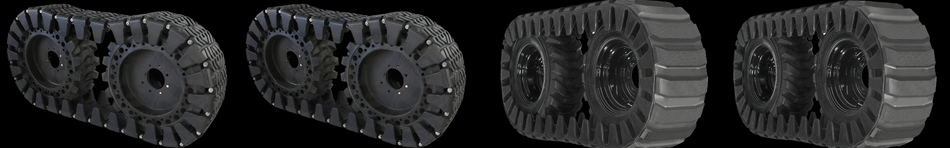 Rubber over the tires tracks (OTT) collection