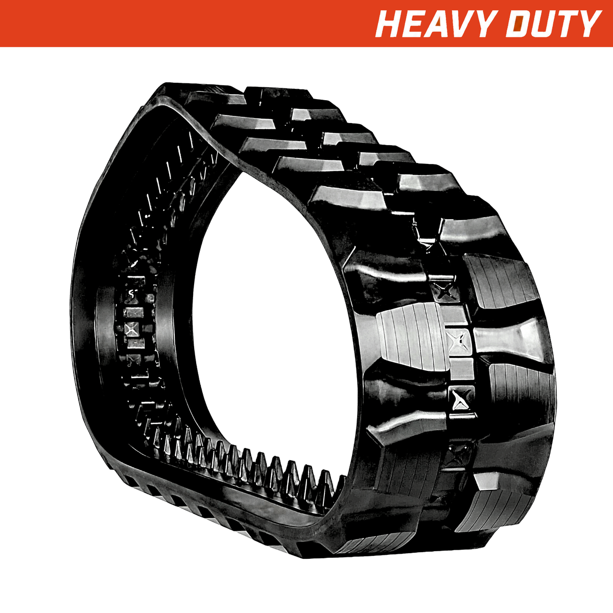400x86x58 heavy-duty CTL rubber tracks block tread pattern, one track