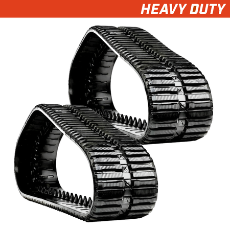 Set of 2 450x86x55 heavy-duty CTL rubber tracks multi-bar tread pattern