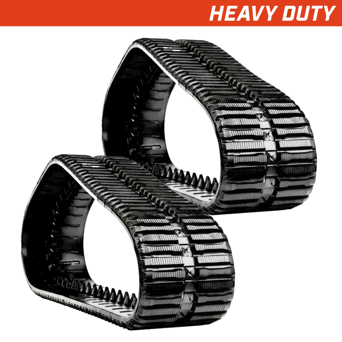 Set of 2 320x86x52 heavy duty CTL rubber tracks, multi-bar tread pattern