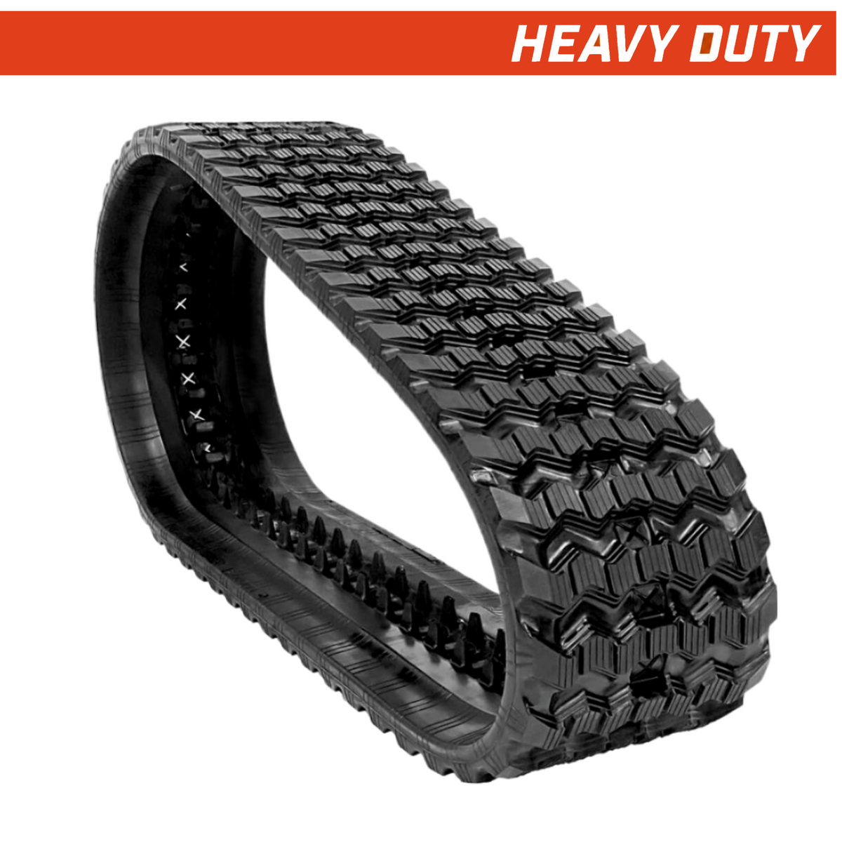 320x86x54 heavy duty CTL rubber tracks zig-zag tread pattern, one track