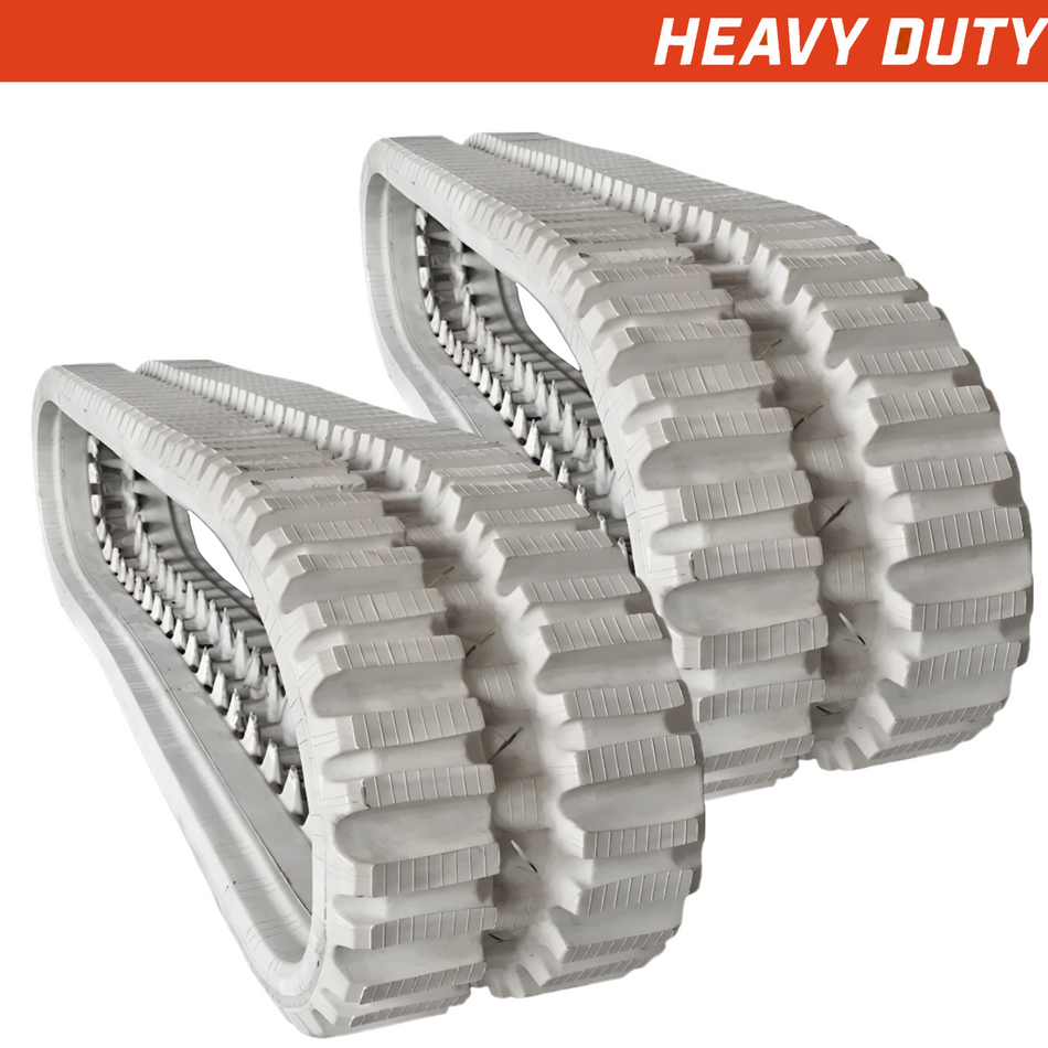 Set of 2 450x86x55 heavy duty CTL rubber tracks, non-marking multi-bar tread pattern