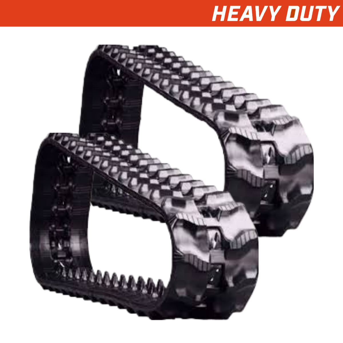 Set of 2 180x72x39 heavy-duty mini excavator rubber tracks wave tread pattern