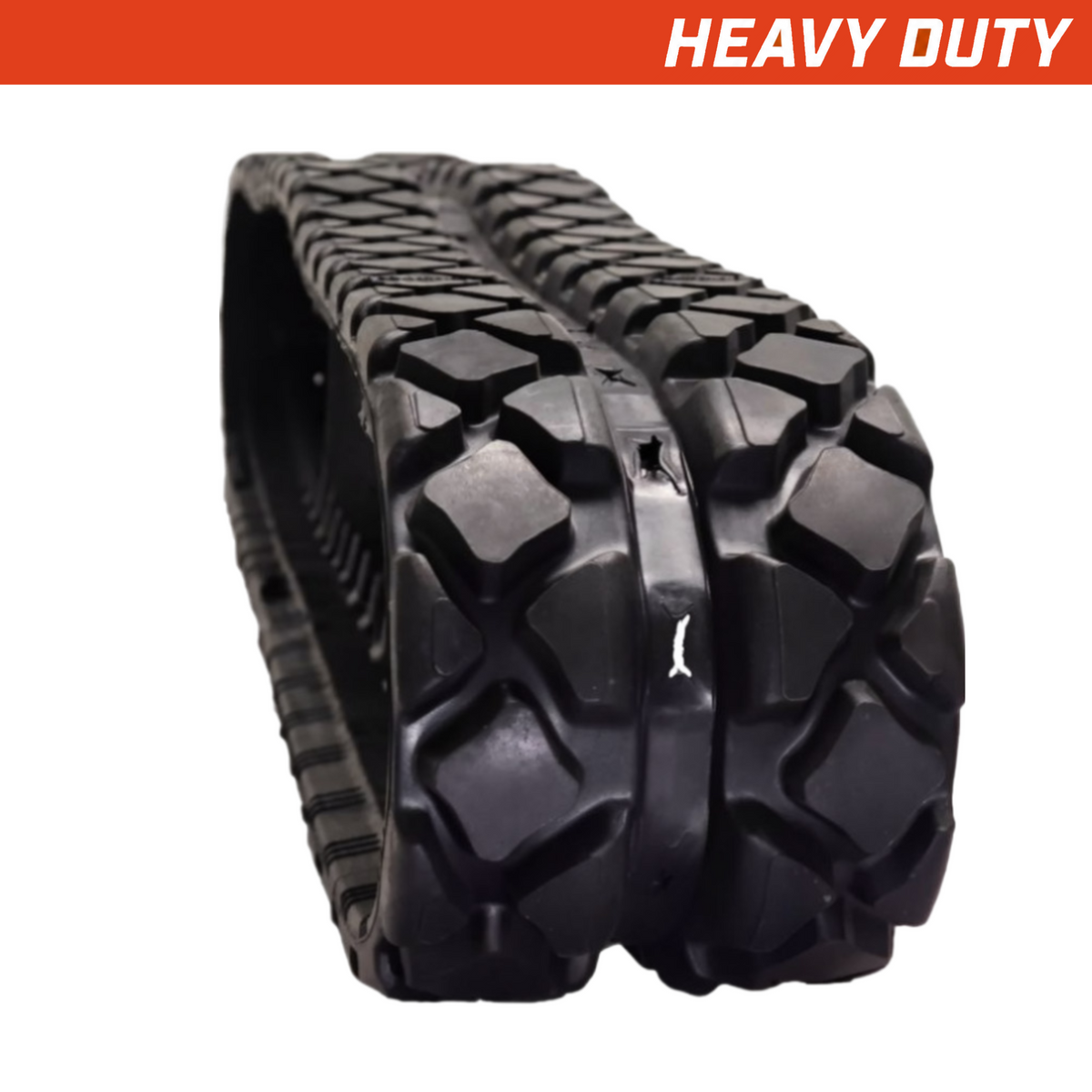 230x72x45 heavy-duty mini excavator rubber track, diamond tread pattern.