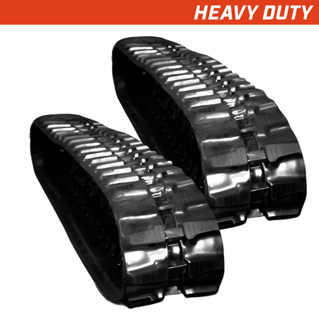 Set of 2 200x72x41 heavy-duty mini excavator rubber tracks, DC pattern