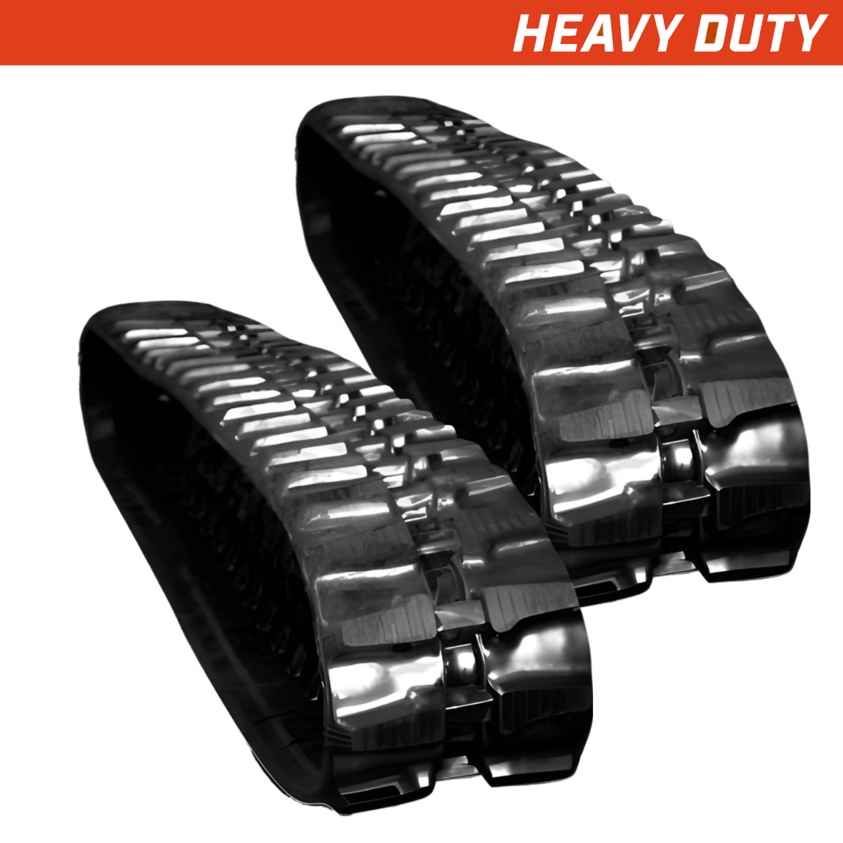 Set of 2 200x72x36 heavy-duty mini excavator rubber tracks, bi-directional tread pattern