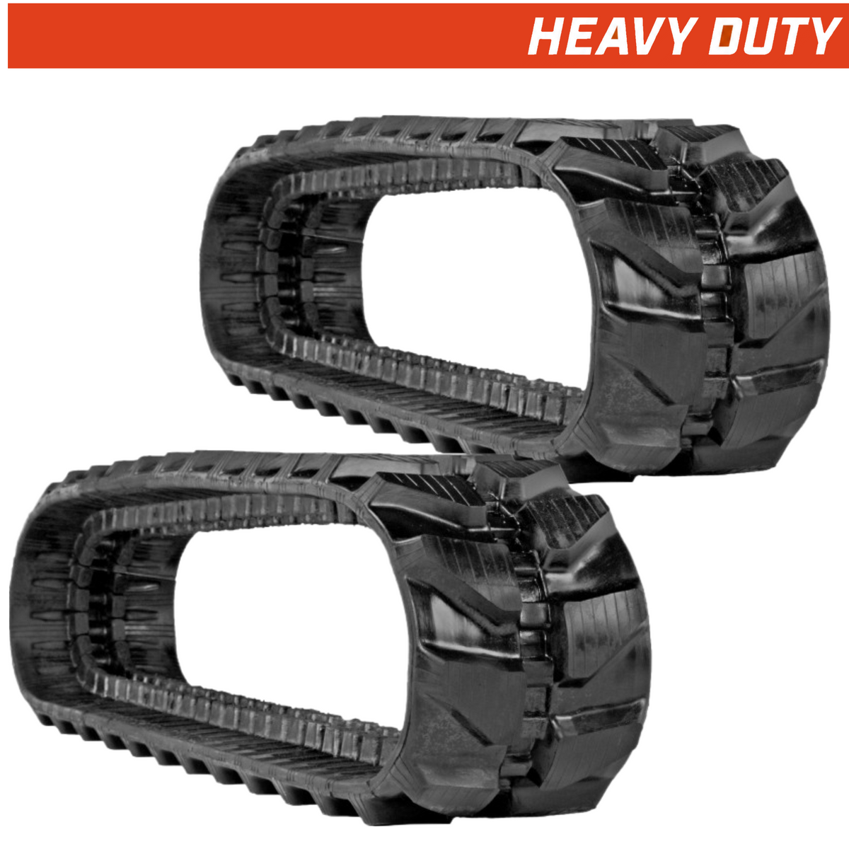 Set of 2 230x48x64 heavy-duty mini excavator rubber tracks K tread pattern