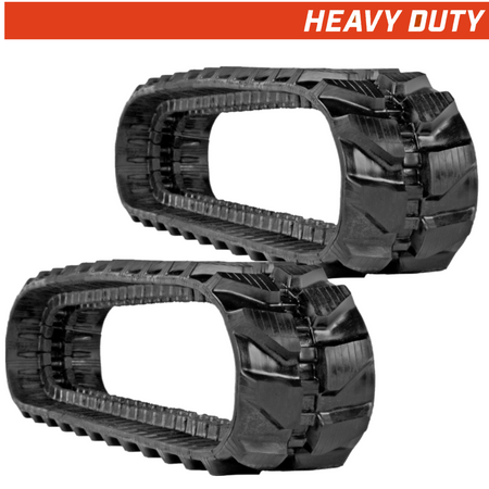 Set of 2 230x48x68 heavy-duty mini excavator rubber tracks K tread pattern