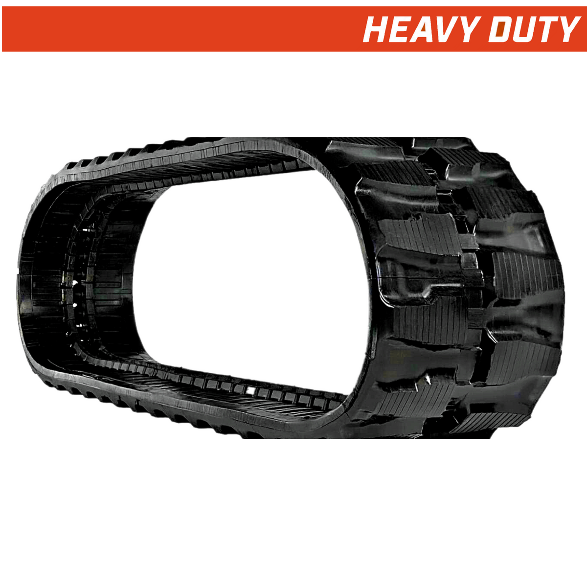 320x54x82 heavy-duty mini excavator rubber track, staggered block tread pattern