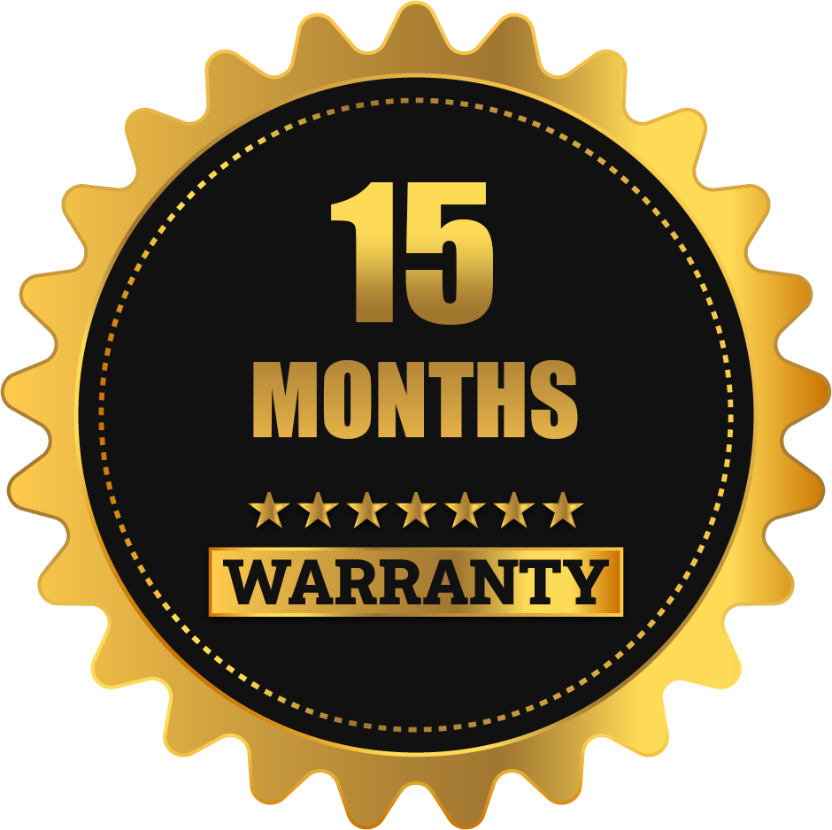 Supertrak 15-months warranty guarantee seal.