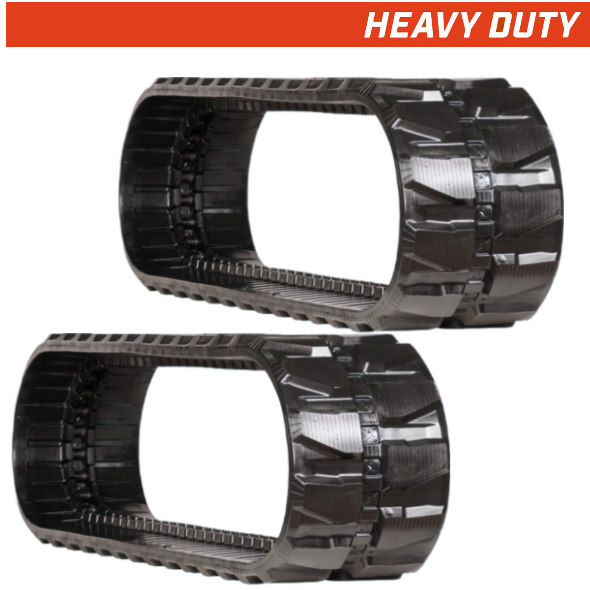 Set of 2 400x72.5x70 heavy duty mini excavator rubber tracks, block tread pattern