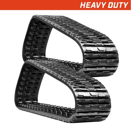 Set of 2 457x101.6x56 / 18x4x56 heavy-duty MTL rubber tracks, multi-bar tread pattern