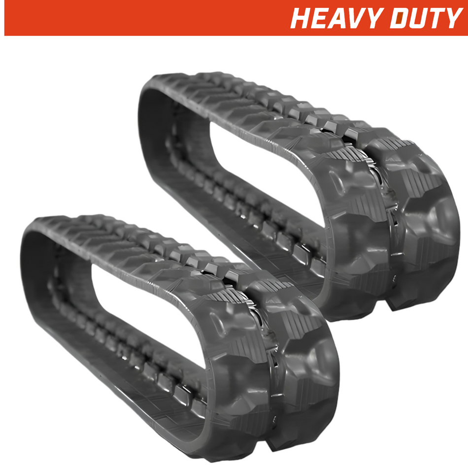 Set of 2 230x96x30 heavy duty mini excavator rubber tracks T tread pattern