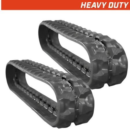 Set of 2 230x96x38 heavy-duty mini excavator rubber tracks T tread pattern