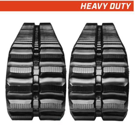 Set of 2 280x90x56 heavy-duty mini excavator rubber tracks straight bar tread pattern