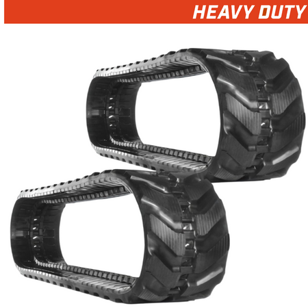 Set of 2 300x52.5x88 heavy duty mini excavator rubber tracks, K tread pattern